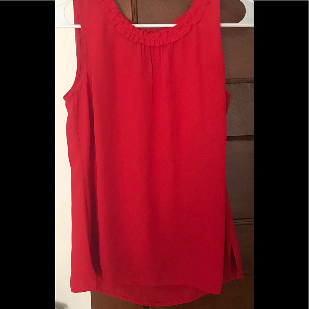 Talbots ruffle high neck camisole